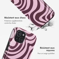 Selencia Coque arrière Vivid avec MagSafe Apple iPhone 15 - Wavy Swirl Pink Plum