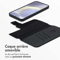 Accezz Étui de télephone portefeuille en cuir 2-en-1 avec MagSafe Samsung Galaxy S25 Plus - Onyx Black