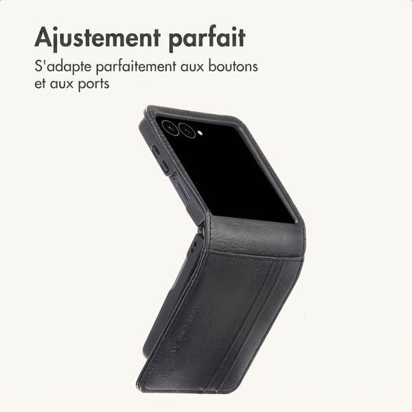 imoshion Étui de télephone portefeuille Luxe Samsung Galaxy Z Flip 8 - Noir