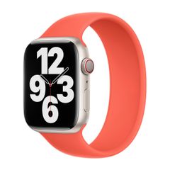 Apple Bracelet Boucle unique en Silicone Apple Watch | 38/40/41/42 mm - Taille 1 - Nectarine