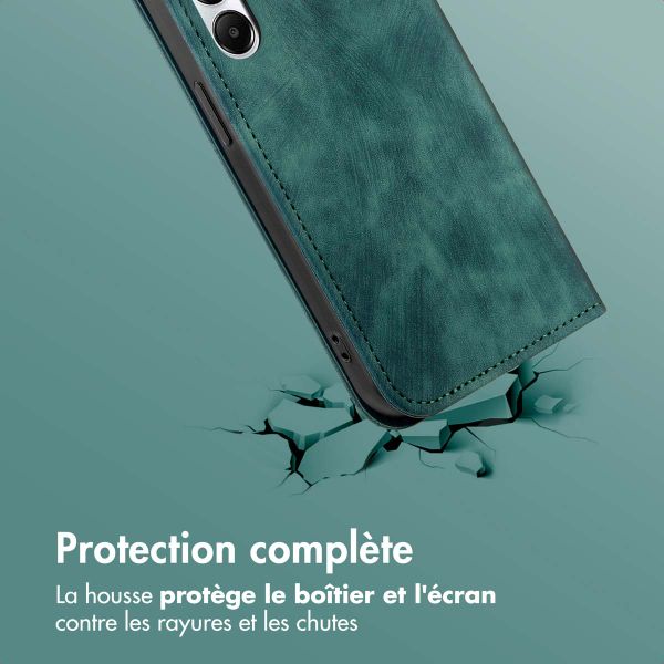 imoshion Étui de téléphone portefeuille Slim Samsung Galaxy A55 - Vert