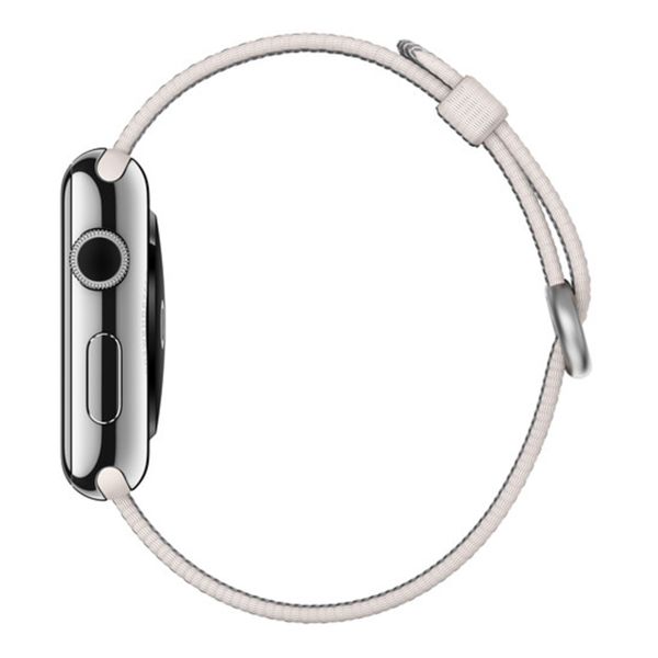 Apple Bracelet en nylon tressé Apple Watch | 38/40/41/42 mm - White Pearl