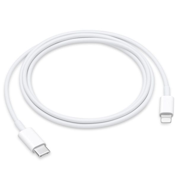 Apple Adaptateur secteur USB-C d'origine de 20 watts + câble USB-C vers Lightning d'origine - 2 mètres - Blanc