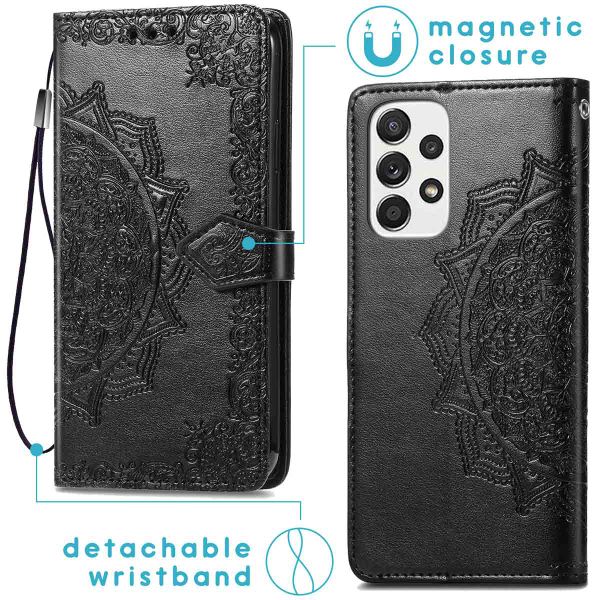 imoshion Etui de télephone Mandala Samsung Galaxy A53 - Noir