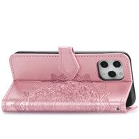 Etui de télephone portefeuille Mandala Apple iPhone 12 (Pro) - Rose Doré