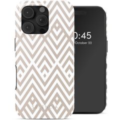 Selencia Coque arrière Vivid avec MagSafe Apple iPhone 16 Pro Max - Beige Zigzag