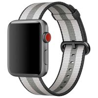 Apple Bracelet en nylon tressé Apple Watch | 44/45/46/49 mm - Black Stripe