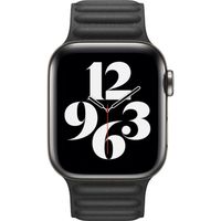 Apple Bracelet Leather Link Apple Watch | 38/40/41/42 mm - Taille S/M - Noir