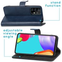 imoshion Étui de télephone portefeuille de luxe Samsung Galaxy A52(s) (5G/4G) - Bleu foncé
