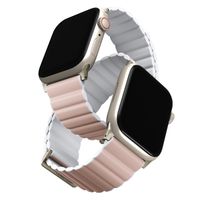 Uniq Bracelet Revix Premium Edition réversible Apple Watch | 44/45/46/49 mm - Blush Pink / White