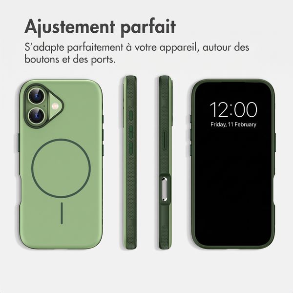 imoshion Coque arrière Color avec Thin MagSafe Ring Apple iPhone 16 - Vert foncé
