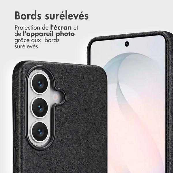Accezz Étui de télephone portefeuille en cuir 2-en-1 avec MagSafe Samsung Galaxy S26 - Onyx Black