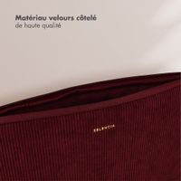 Selencia Pochette ordinateur Corduroy 15-16 pouces - Deep Burgundy