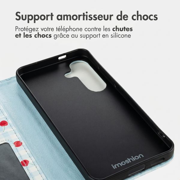 imoshion Étui de télephone portefeuille Design Samsung Galaxy S25 - Cherry Check