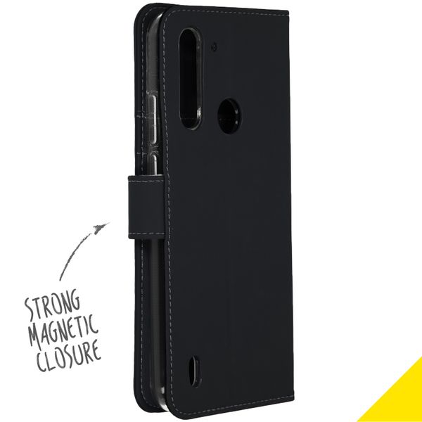 Accezz Étui de télephone Wallet Motorola Moto G8 Power Lite - Noir