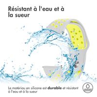 imoshion Bracelet sport en silicone  - Connexion universelle 20 mm - Light Grey & Neon Yellow