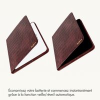 Selencia Coque Croco Apple iPad Air 11 pouces (2026) M4 / (2025) M3 / (2024) M2 / Air 5 (2022) / Air 4 (2020) - Burgundy
