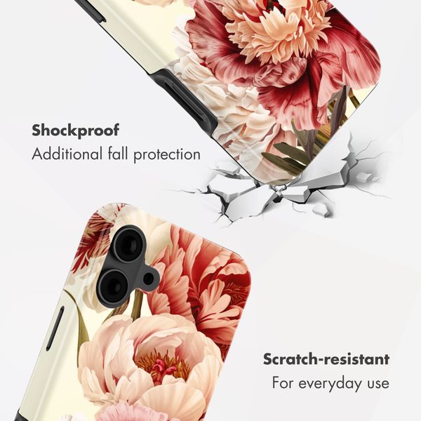 Selencia Coque arrière Vivid avec MagSafe Apple iPhone 16 - Vintage Peony