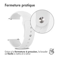 imoshion Bracelet sport en silicone  - Connexion universelle 22 mm - Blanc