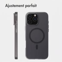 Accezz Coque arrière Lite avec MagSafe | Fluted | Apple iPhone 16 Pro - Gris