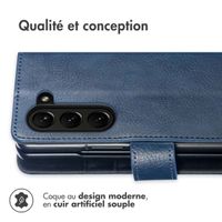 imoshion Étui de télephone portefeuille de luxe Samsung Galaxy Z Fold 5 - Bleu foncé