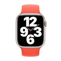 Apple Bracelet Boucle unique en Silicone Apple Watch | 38/40/41/42 mm - Taille 5 - Nectarine
