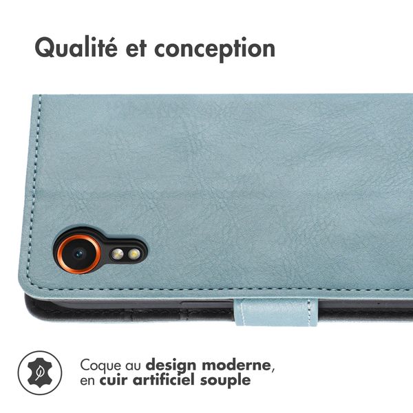 imoshion Étui de télephone portefeuille de luxe Samsung Galaxy Xcover 7 - Bleu clair