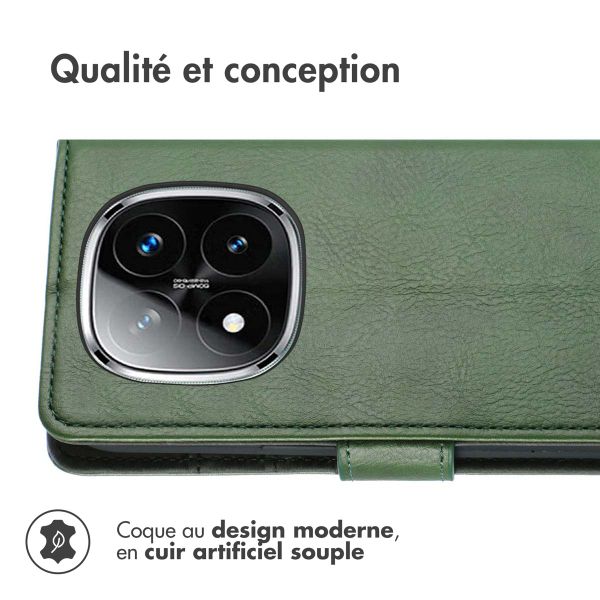 imoshion Étui de télephone portefeuille de luxe Xiaomi Redmi Note 14 Pro (5G) - Vert