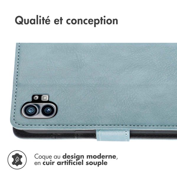 imoshion Étui de télephone portefeuille de luxe Nothing Phone (1) - Bleu clair