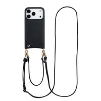 Selencia Coque de télephone Nova avec cordon et porte-cartes Apple iPhone 17 Pro - Noir