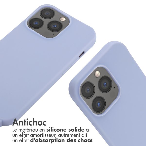 imoshion Coque en silicone avec cordon Apple iPhone 13 Pro - Violet
