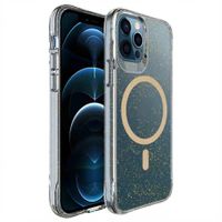 imoshion Coque arrière transparente Pailletée avec MagSafe Apple iPhone 12 (Pro) - Doré