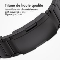 Accezz Bracelet en acier Titane mat Apple Watch | 44/45/46/49 mm - Noir