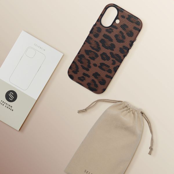 Selencia Coque Sabi imprimé panthère avec MagSafe Apple iPhone 17 - Mocha Brown