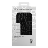 iDeal of Sweden Magnet Wallet+ Étui portefeuille Apple iPhone 18 Pro Max / 17 Pro Max - Black Croco