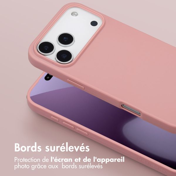 Selencia Coque silicone avec cordon amovible Apple iPhone 17 Pro Max - Sand Pink