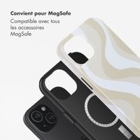 Selencia Coque arrière Vivid avec MagSafe Apple iPhone 15 - Desert Waves Beige