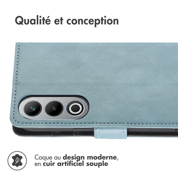 imoshion Étui de télephone portefeuille de luxe OnePlus Nord CE 4 - Bleu clair