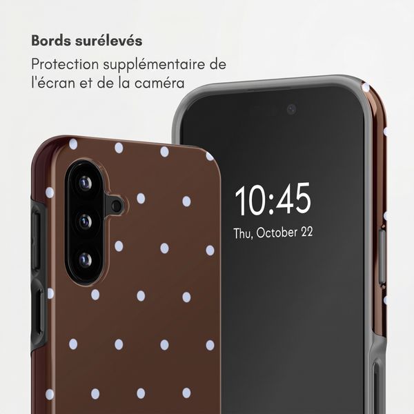 Selencia Coque arrière Vivid Samsung Galaxy A17 (5G) / (4G) - Happy Dots Chocolate