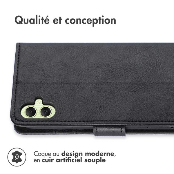 imoshion Étui de télephone portefeuille de luxe Samsung Galaxy A05s - Noir