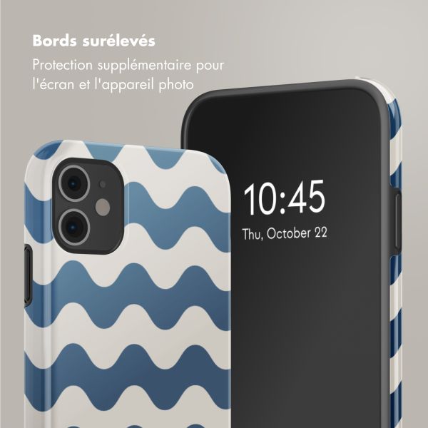 Selencia Coque arrière Vivid Apple iPhone 11 - Wave Vibes Classic Blue