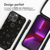 imoshion Coque design en silicone avec cordon Apple iPhone 13 Pro Max - Sky Black