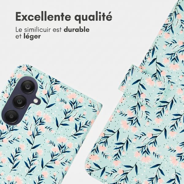 imoshion Étui de télephone portefeuille Design Samsung Galaxy A26 - Blue Flowers