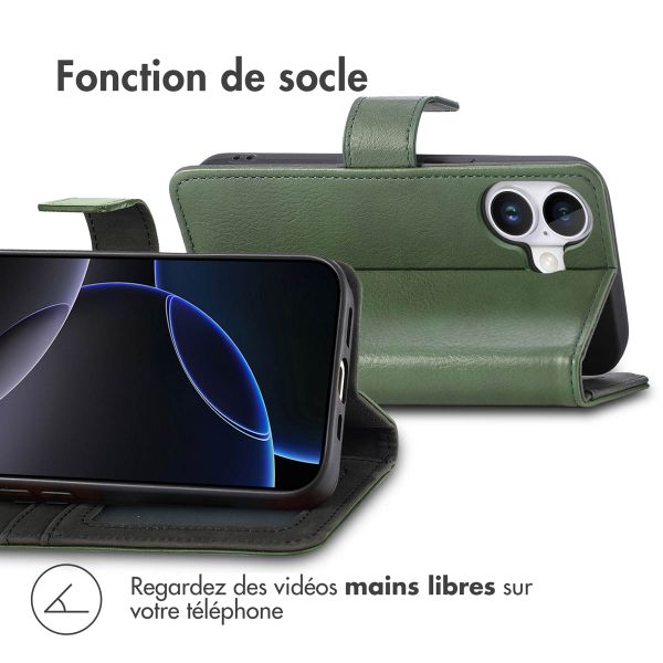 imoshion Étui de télephone portefeuille de luxe Apple iPhone 17 - Vert
