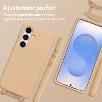 imoshion Coque arrière Color avec cordon amovible et MagSafe Samsung Galaxy S25 / S24 - Beige