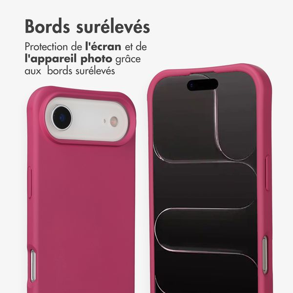 imoshion Coque arrière Color avec cordon amovible et MagSafe Apple iPhone Air - Raspberry