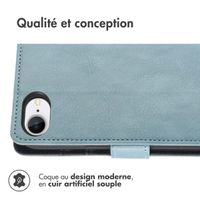 imoshion Étui de télephone portefeuille de luxe Apple iPhone 17e / 16e - Bleu clair