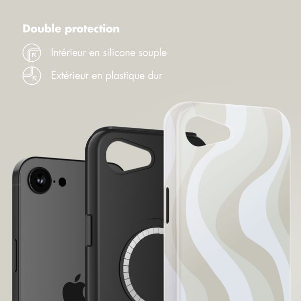 Selencia Coque arrière Vivid avec MagSafe Apple iPhone 17e / 16e - Desert Waves Beige