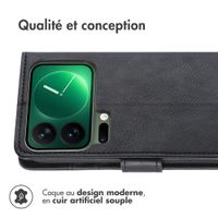imoshion Étui de télephone portefeuille de luxe Xiaomi 17 Pro Max - Noir