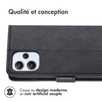 imoshion Étui de télephone portefeuille de luxe Xiaomi Redmi 12 - Noir